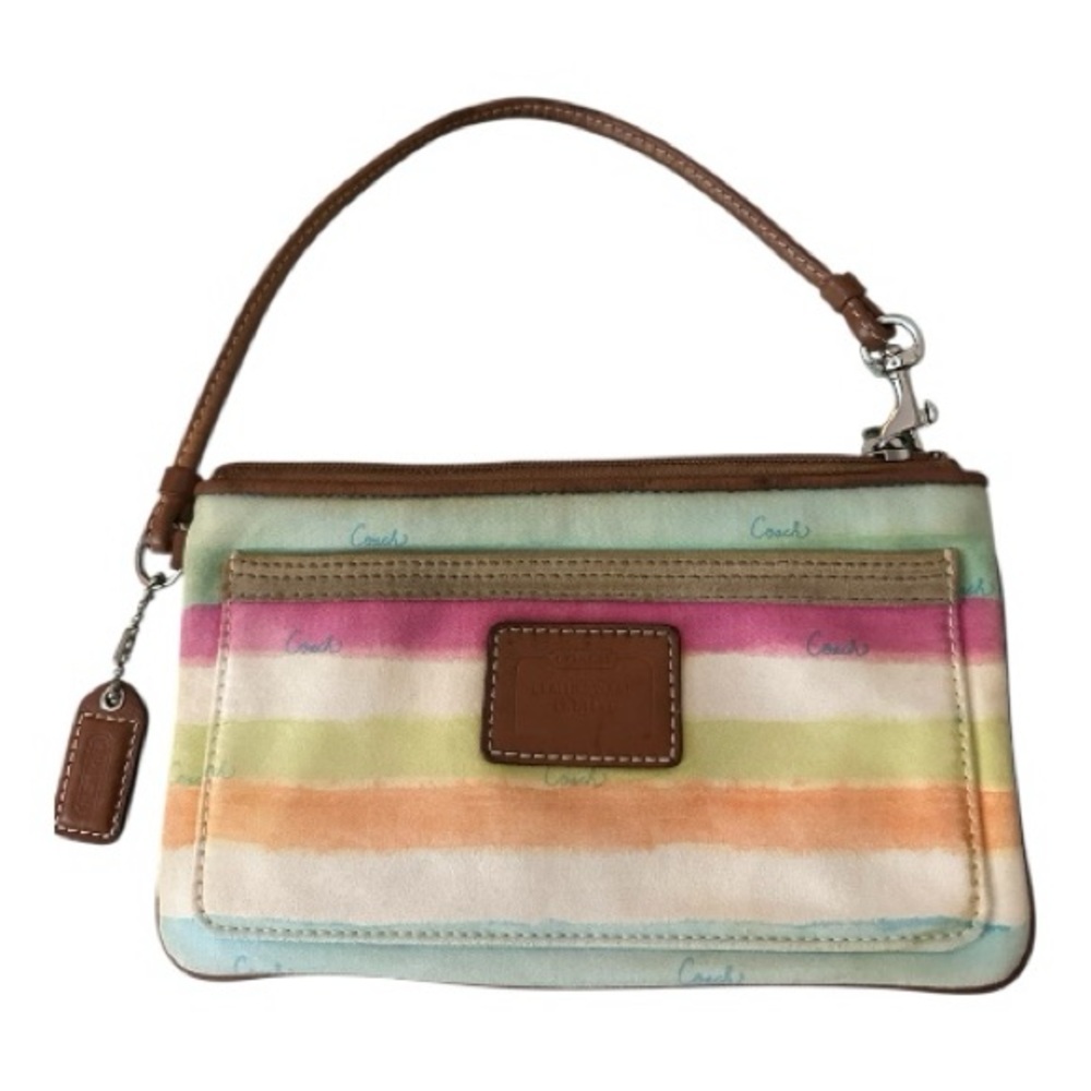 Coach Hampton Watercolor Wristlet • Vintage Pastel Resort Pouch • Beach Vacation - Picture 14 of 16